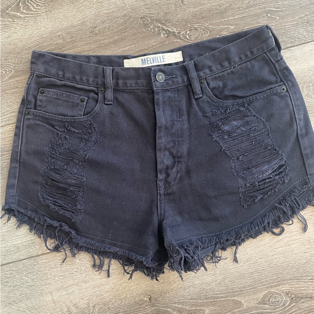 Brandy Melville navy blue denim shorts. Size 30